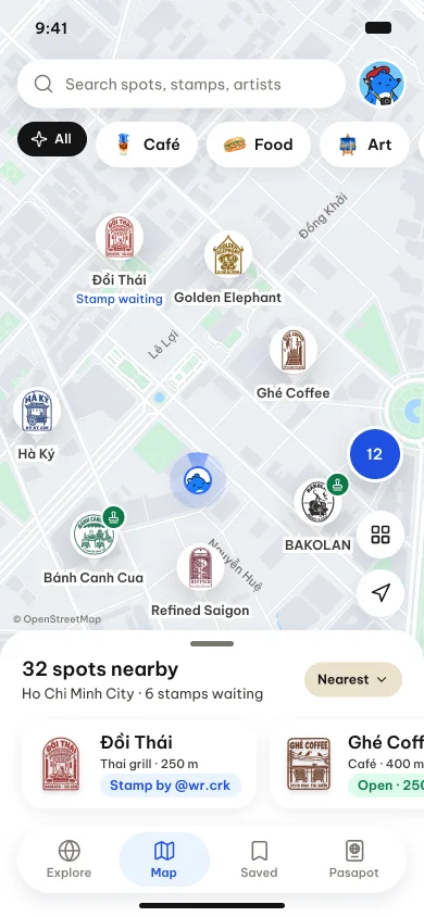 Map screen